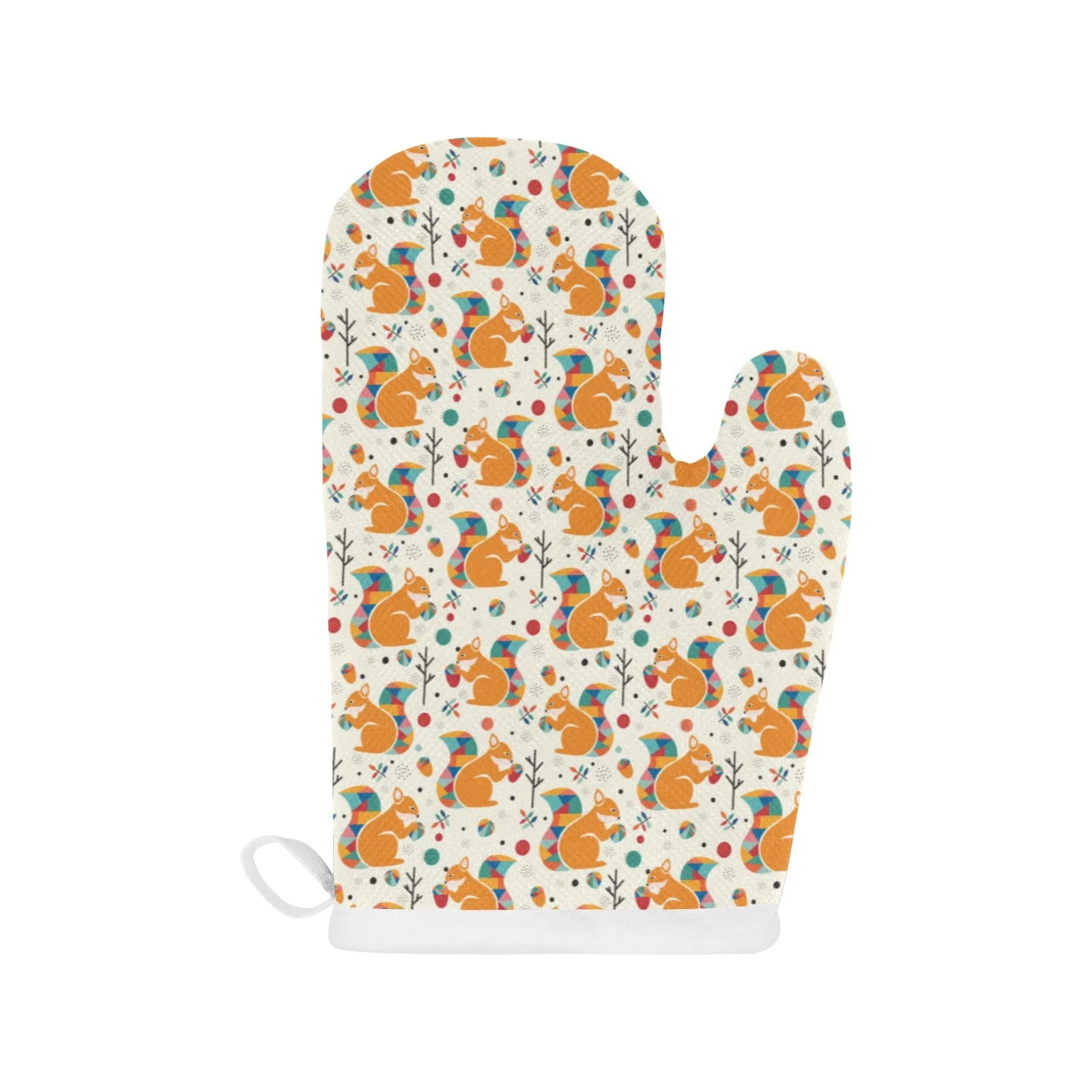Squirrel Pattern Print Design 04 Heat Resistant Oven Mitts & Pot Holders Set Squirrel Pattern Print Design 04 Heat Resistant Oven Mitts & Pot Holders Set