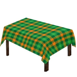 St. Patrick's Day Buffalo Check Print Tablecloth Kitchen Home Decor