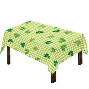 St. Patrick's Day Buffalo Plaid Print Tablecloth Kitchen Home Decor
