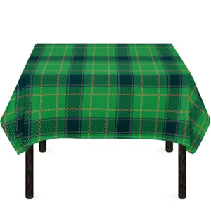 St. Patrick's Day Scottish Plaid Print Tablecloth Kitchen Home Decor