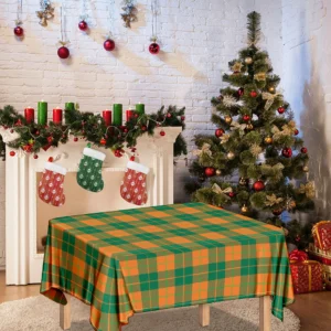 St. Patrick's Day Stewart Plaid Print Tablecloth Kitchen Home Decor