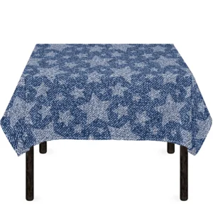 Star Denim Jeans Pattern Print Tablecloth Kitchen Home Decor