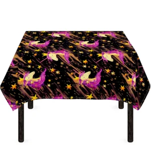 Star Fairy Unicorn Pattern Print Tablecloth Kitchen Home Decor