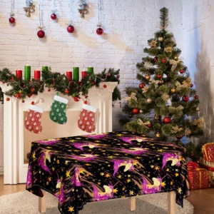 Star Fairy Unicorn Pattern Print Tablecloth Kitchen Home Decor