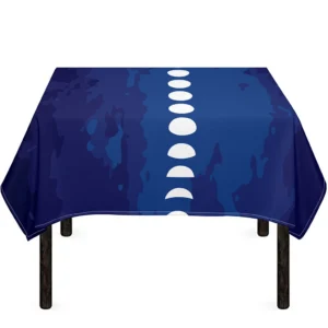 Starry Sky Lunar Phase Print Tablecloth Kitchen Home Decor
