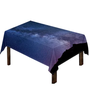 Stars Night Milky Way Print Tablecloth Kitchen Home Decor