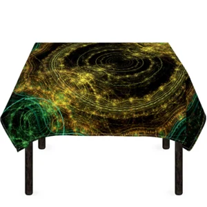 Steampunk Fractal Print Tablecloth Kitchen Home Decor