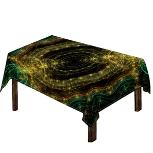 Steampunk Fractal Print Tablecloth Kitchen Home Decor