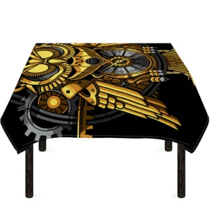 Steampunk Owl Print Tablecloth Kitchen Home Decor