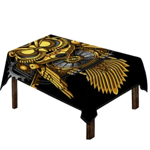 Steampunk Owl Print Tablecloth Kitchen Home Decor