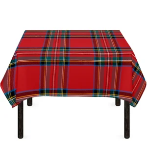 Stewart Tartan Scottish Pattern Print Tablecloth Kitchen Home Decor