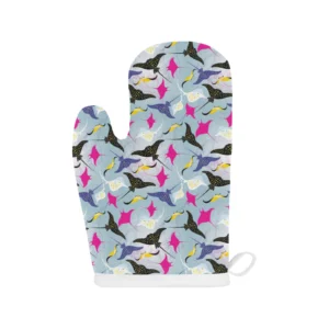 Stingray Pattern Print Design 01 Heat Resistant Oven Mitts & Pot Holders Set