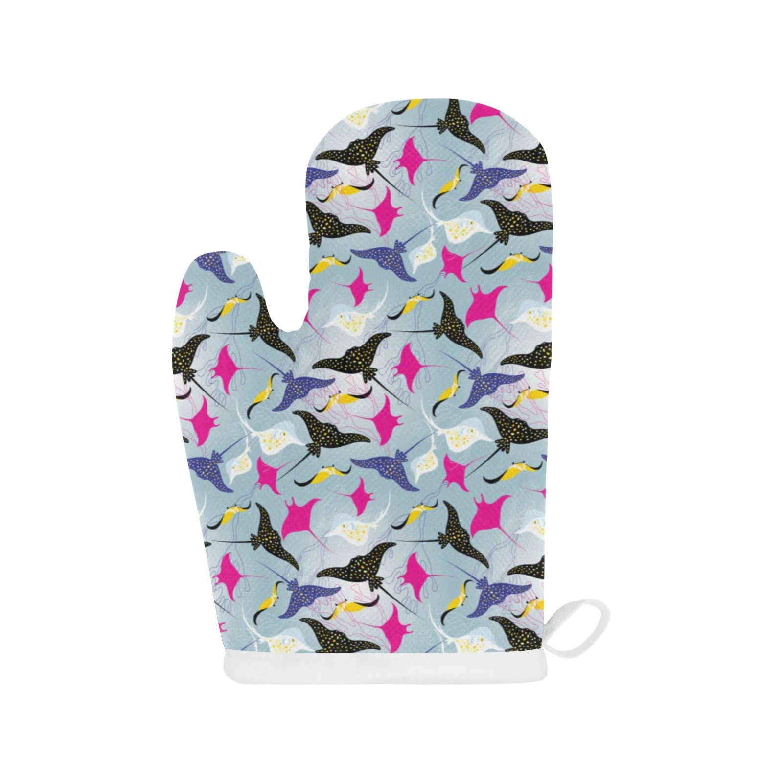 Stingray Pattern Print Design 01 Heat Resistant Oven Mitts & Pot Holders Set Stingray Pattern Print Design 01 Heat Resistant Oven Mitts & Pot Holders Set