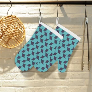Stingray Pattern Print Design 02 Heat Resistant Oven Mitts & Pot Holders Set