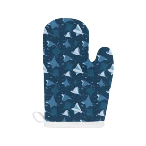 Stingray Pattern Print Design 04 Heat Resistant Oven Mitts & Pot Holders Set