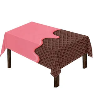 Strawberry Ice Cream Melted Print Tablecloth Kitchen Home Decor