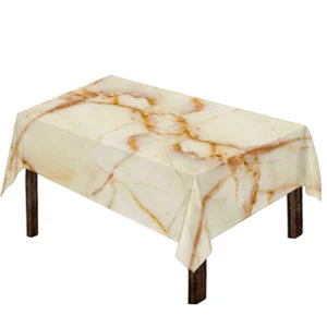 Sugar Brown Marble Print Tablecloth Kitchen Home Decor