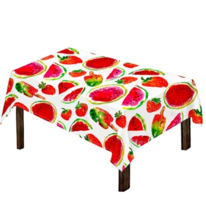 Summer Fruits Watermelon Pattern Print Tablecloth Kitchen Home Decor