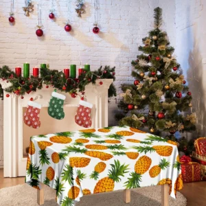 Summer Pineapple Pattern Print Tablecloth Kitchen Home Decor