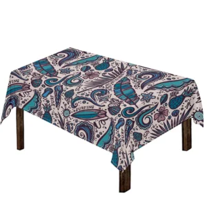 Summer Surfing Pattern Print Tablecloth Kitchen Home Decor