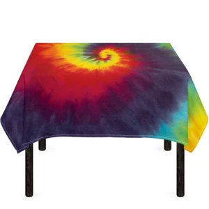 Summer Tie Dye Print Tablecloth Kitchen Home Decor