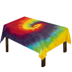 Summer Tie Dye Print Tablecloth Kitchen Home Decor