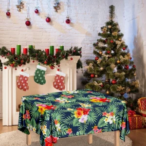 Summer Tropical Hawaii Pattern Print Tablecloth Kitchen Home Decor