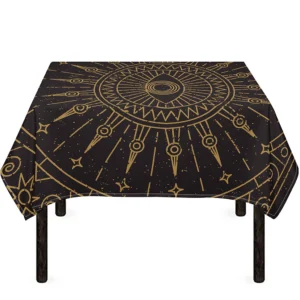 Sun All Seeing Eye Print Tablecloth Kitchen Home Decor