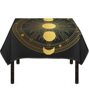 Sun And Moon Phase Print Tablecloth Kitchen Home Decor