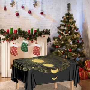 Sun And Moon Phase Print Tablecloth Kitchen Home Decor