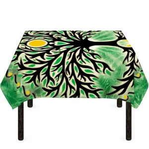 Sun And Moon Yggdrasil Print Tablecloth Kitchen Home Decor