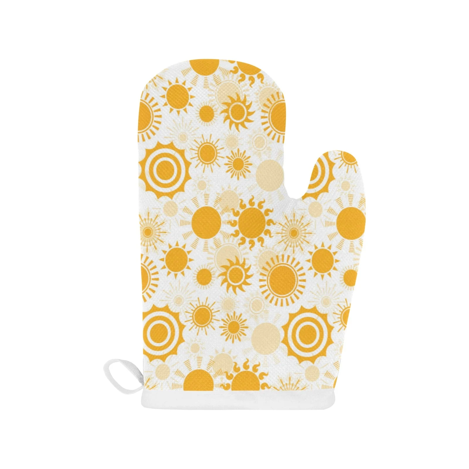 Sun Design Pattern Heat Resistant Oven Mitts Pot Holders Set Sun Design Pattern Heat Resistant Oven Mitts Pot Holders Set