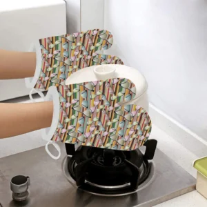 Sun Glasses Pattern Print Design 02 Heat Resistant Oven Mitts & Pot Holders Set