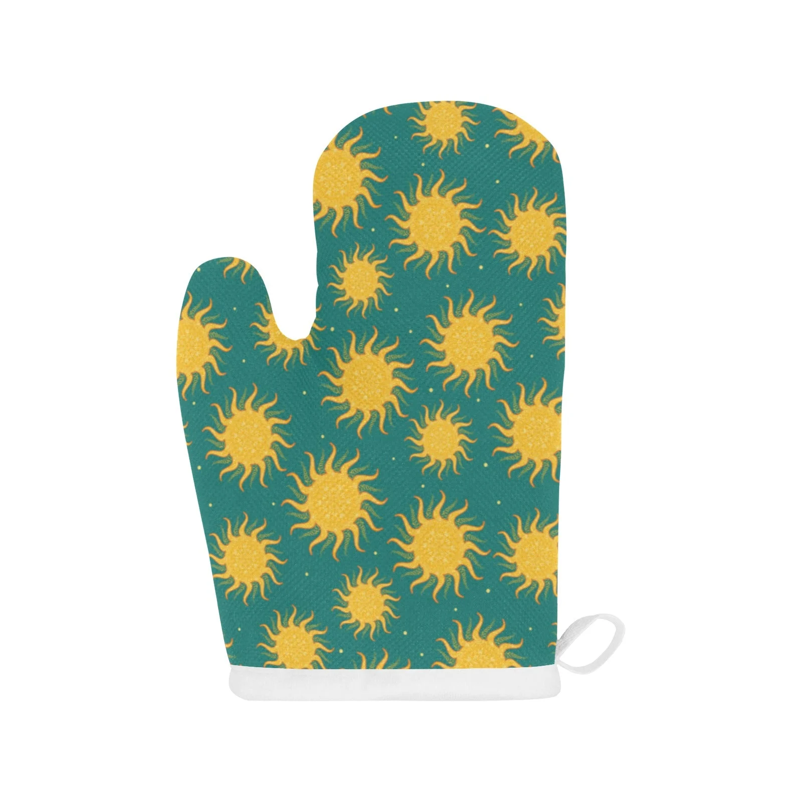 Sun Green Background Heat Resistant Oven Mitts Pot Holders Set Sun Green Background Heat Resistant Oven Mitts Pot Holders Set