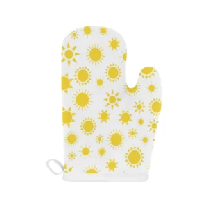 Sun Pattern Heat Resistant Oven Mitts Pot Holders Set
