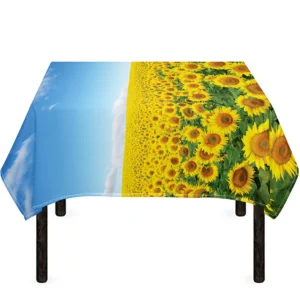 Sunflower Field Print Tablecloth Kitchen Home Decor