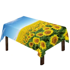 Sunflower Field Print Tablecloth Kitchen Home Decor