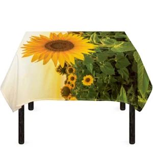 Sunflower Landscape Print Tablecloth Kitchen Home Decor