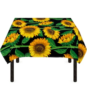 Sunflower Pattern Print Tablecloth Kitchen Home Decor