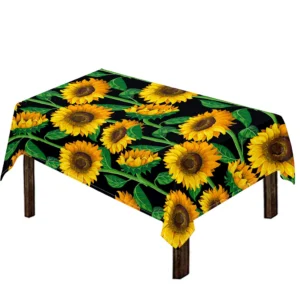 Sunflower Pattern Print Tablecloth Kitchen Home Decor