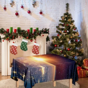 Sunrise Earth Print Tablecloth Kitchen Home Decor