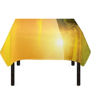 Sunrise Field Print Tablecloth Kitchen Home Decor