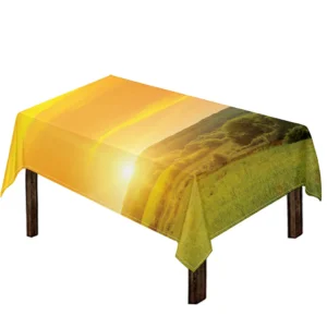 Sunrise Field Print Tablecloth Kitchen Home Decor