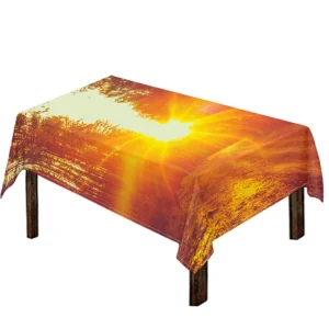 Sunrise Forest Print Tablecloth Kitchen Home Decor