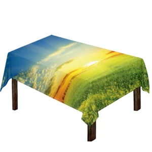 Sunrise Meadow Print Tablecloth Kitchen Home Decor
