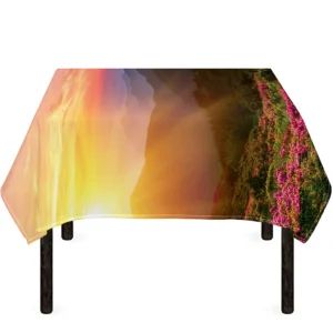 Sunrise Mountain Print Tablecloth Kitchen Home Decor