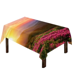 Sunrise Mountain Print Tablecloth Kitchen Home Decor