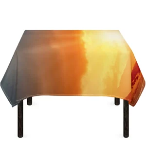 Sunrise Road Print Tablecloth Kitchen Home Decor