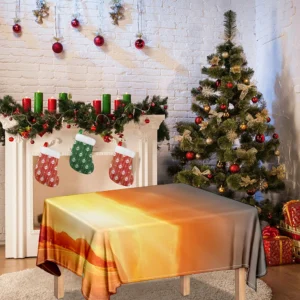 Sunrise Road Print Tablecloth Kitchen Home Decor