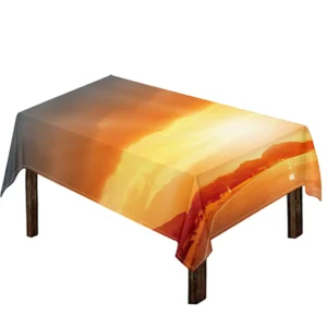 Sunrise Road Print Tablecloth Kitchen Home Decor
